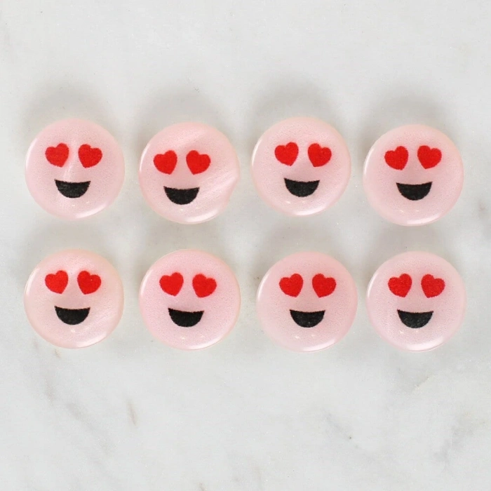 Loren Crafts 8li Gülen Yüz Düğme - 1022