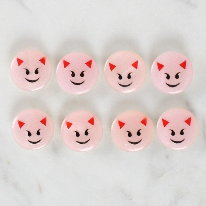 Loren Crafts 8li Gülen Yüz Düğme - 1023