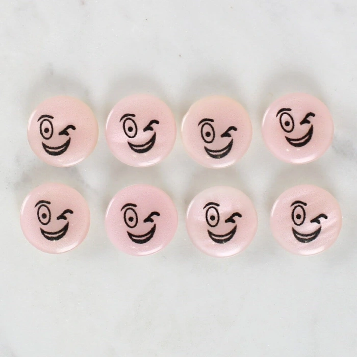 Loren Crafts 8li Gülen Yüz Düğme - 1024