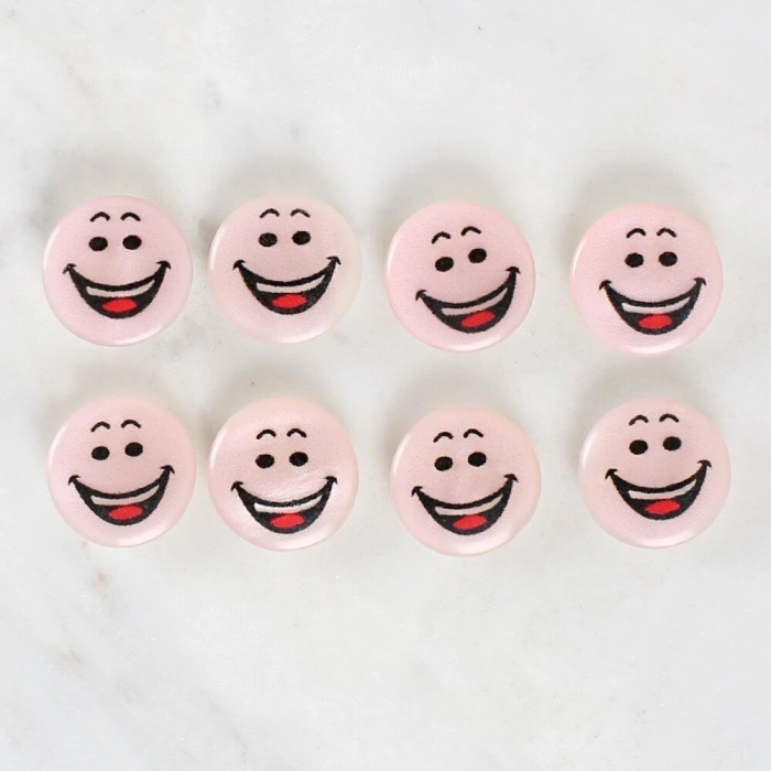 Loren Crafts 8li Gülen Yüz Düğme - 1025