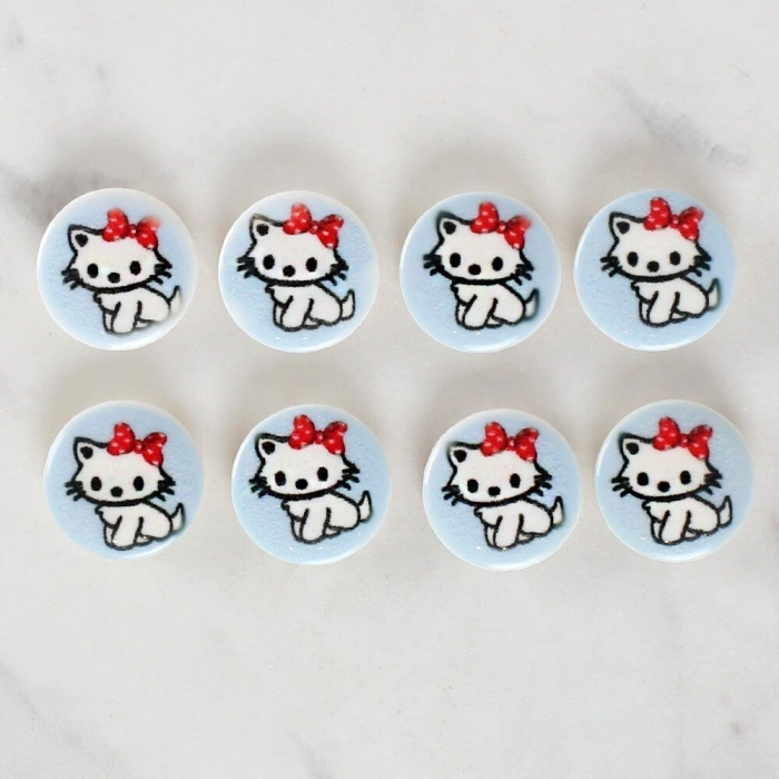 Loren Crafts 8li Kedi Düğme - 1066