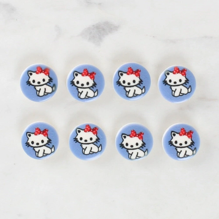 Loren Crafts 8li Kedi Düğme - 1068