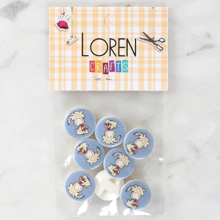 Loren Crafts 8li Köpek Düğme - 1243