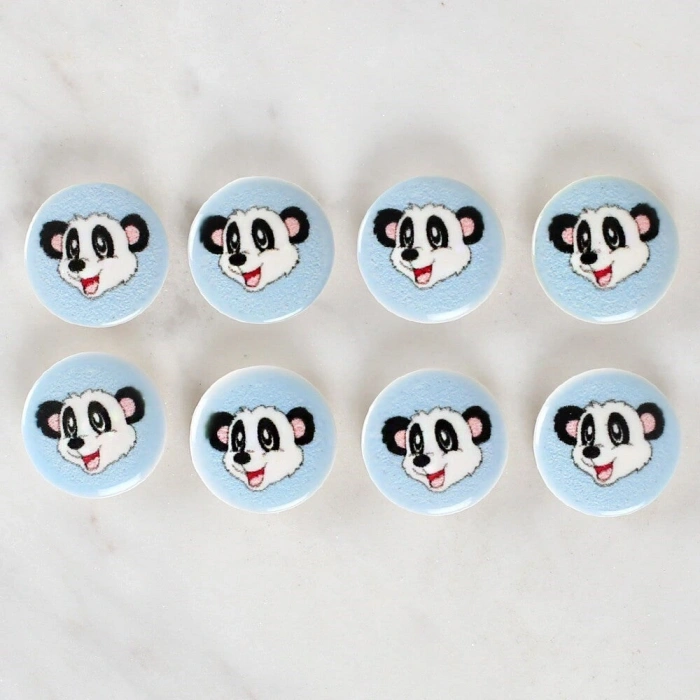 Loren Crafts 8li Panda Düğme - 1059
