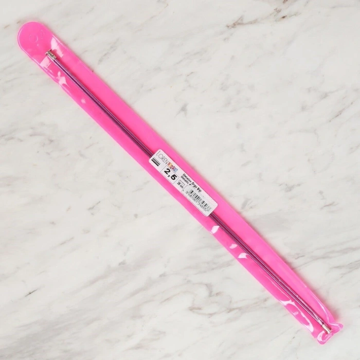 Loren Cratfs 2,5 mm 35 cm Mor Metal Örgü Şişi - LR