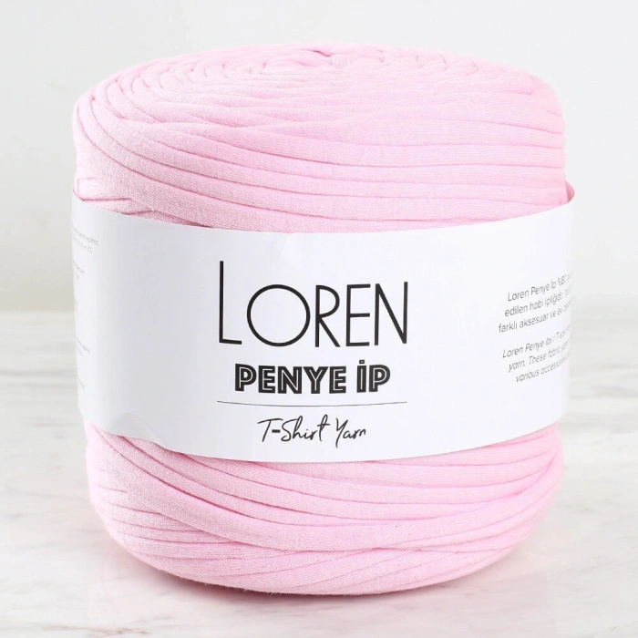 Loren Penye Kumaş El Örgü İpi Toz Pembe - 29 - 33505