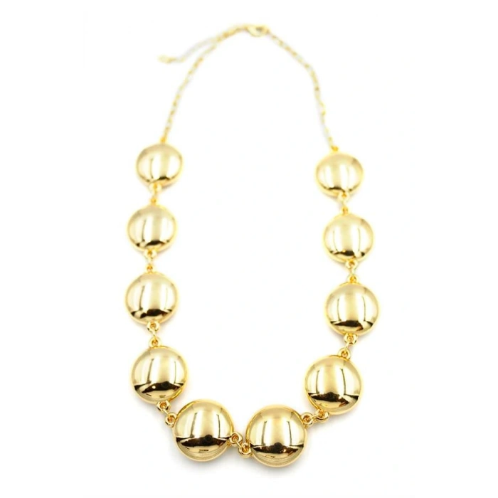 Metal Şekilli Kolye - Altın