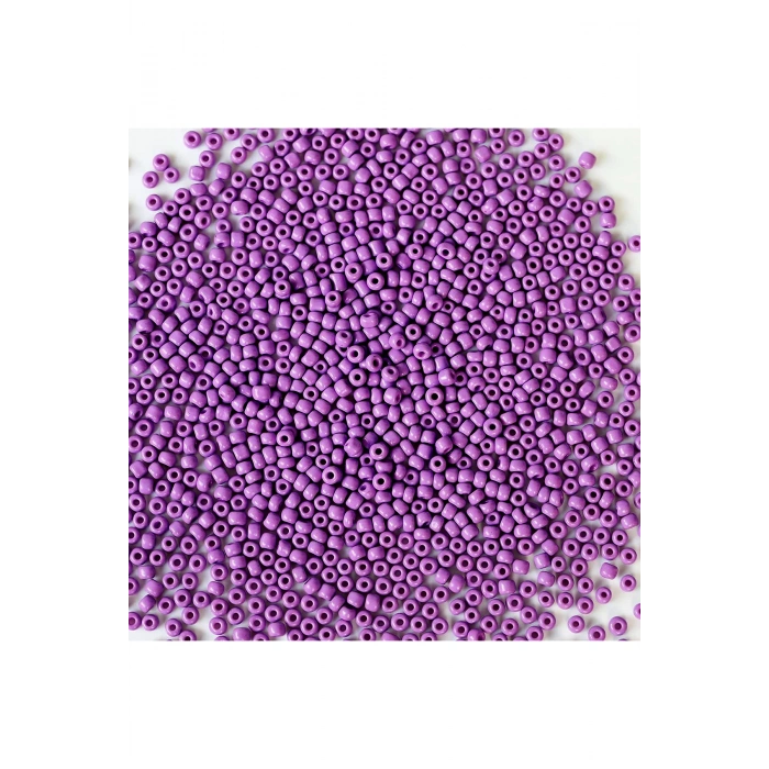 Mor Renk 4 mm Yaklaşık 660 adet / 60 gram Cam Boncuk Oya Yazma Bileklik ve Kolye