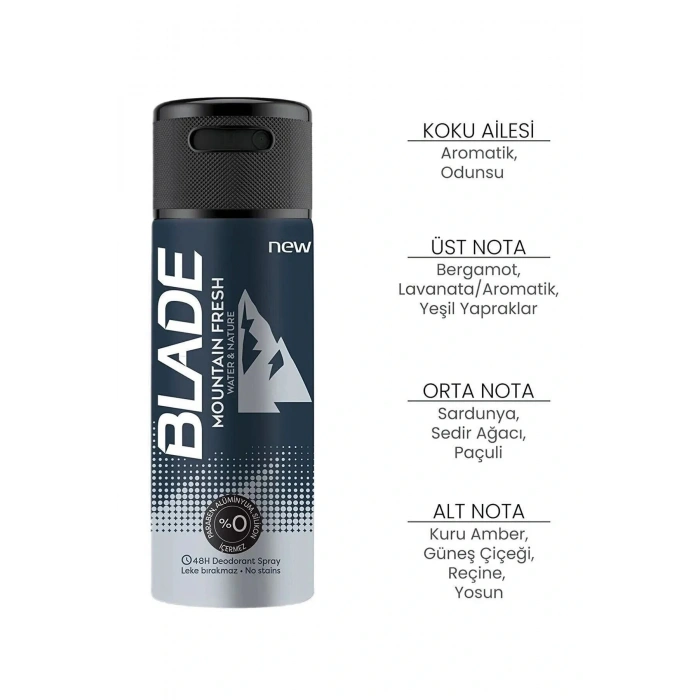 Mountain Fresh Erkek Deodorant 150ml Leke Bırakmaz