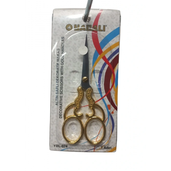 Nakış Makası Altın Saplı Dekoratif Makas YBL-074 Model 2