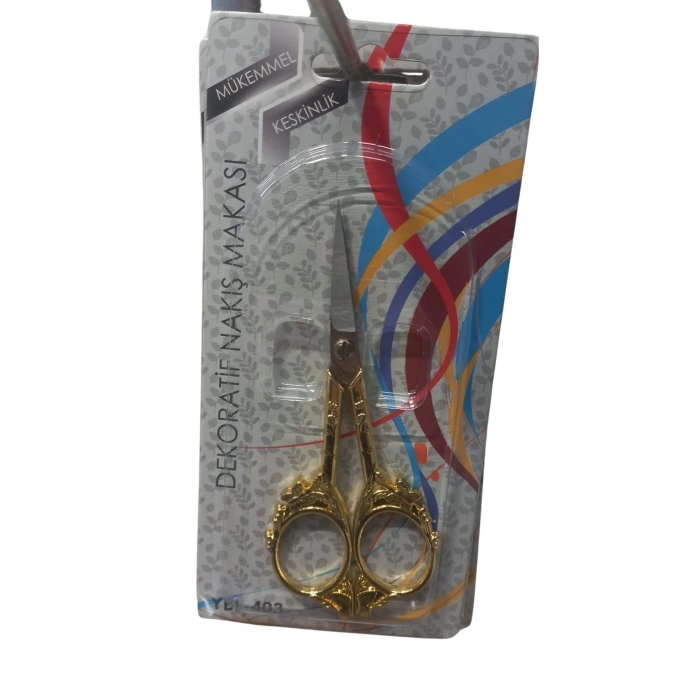 Nakış Makası Dekoratif Altın YBL-403 Model 14