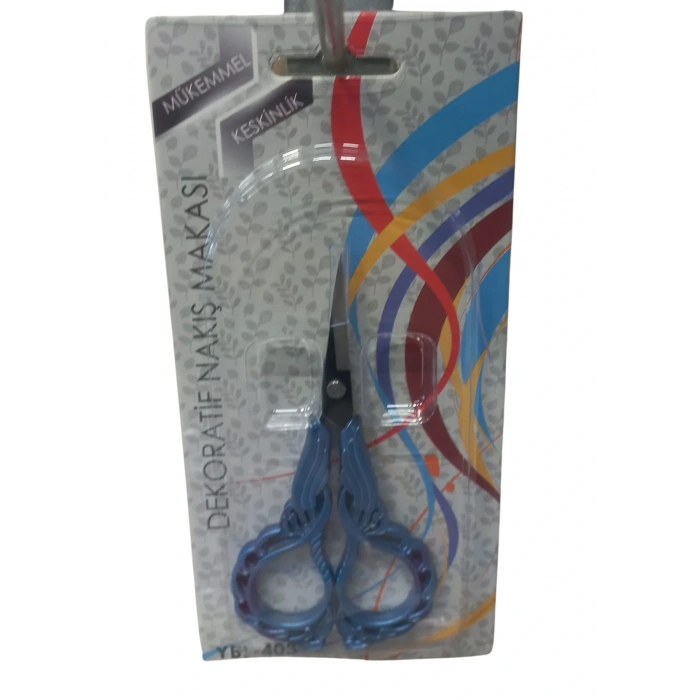 Nakış Makası Dekoratif Mavi YBL-403 Model 16