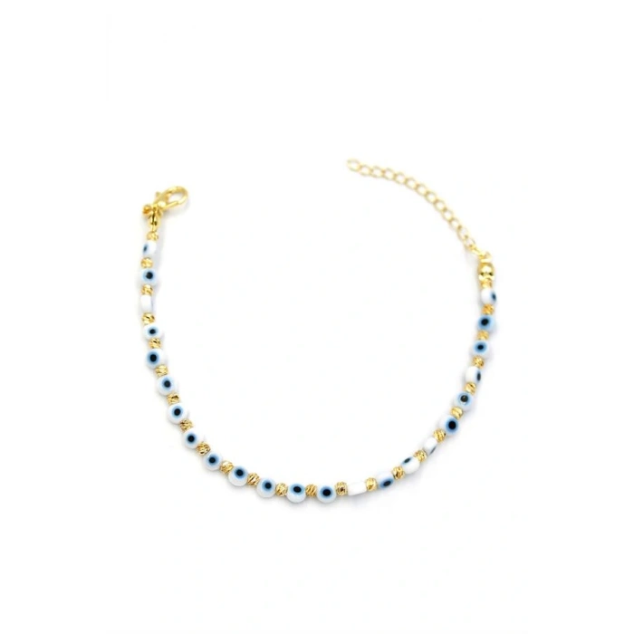 Nazar Boncuk  Bileklik - Beyaz