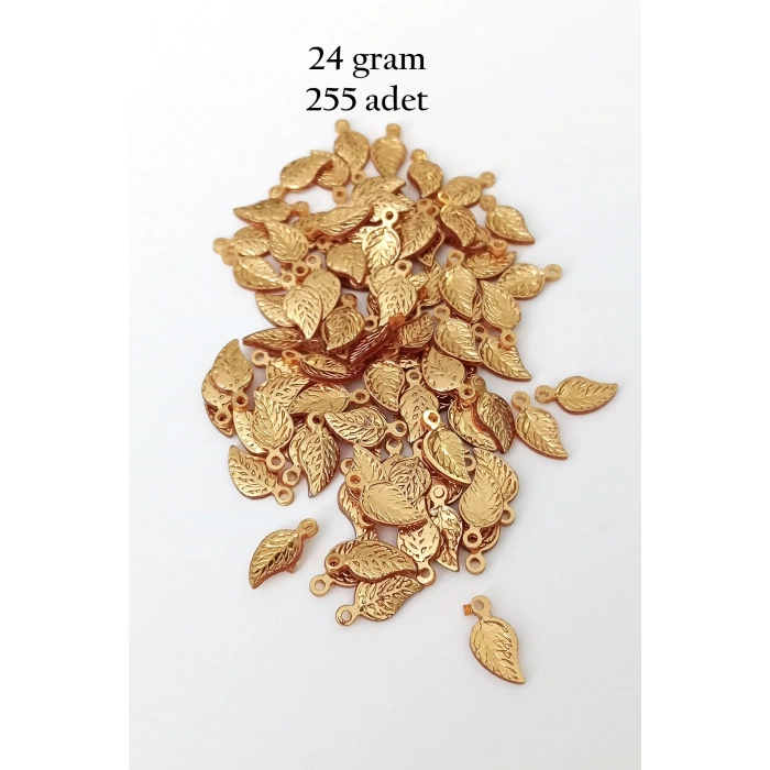 Oya Abiye Bileklik Kolye Pleksi Metalik Plastik Pul Altın Renk 24 gram 255 adet - BNC546