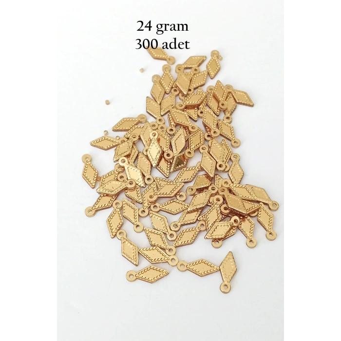 Oya Abiye Bileklik Kolye Pleksi Metalik Plastik Pul Altın Renk 24 gram 300 adet - BNC550