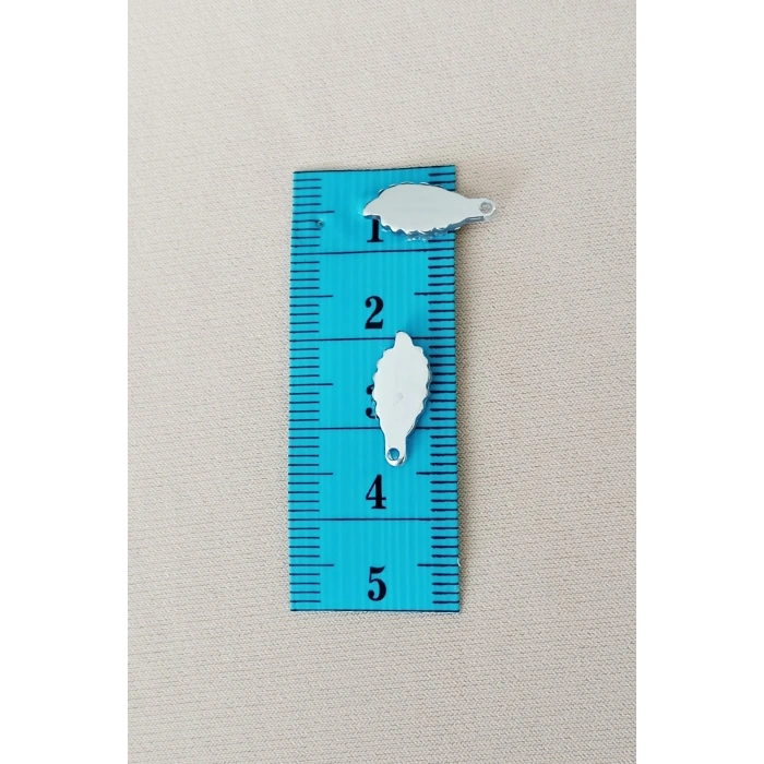 Oya Abiye Bileklik Kolye Pleksi Metalik Plastik Pul Gümüş Renk 24 gram 210 adet - BNC572