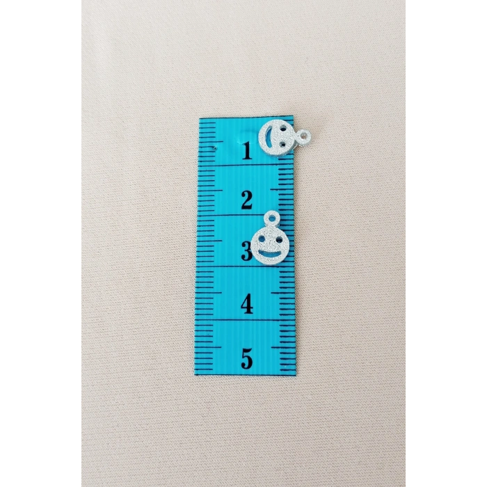 Oya Abiye Bileklik Kolye Pleksi Metalik Plastik Pul Gümüş Renk 24 gram 255 adet - BNC585