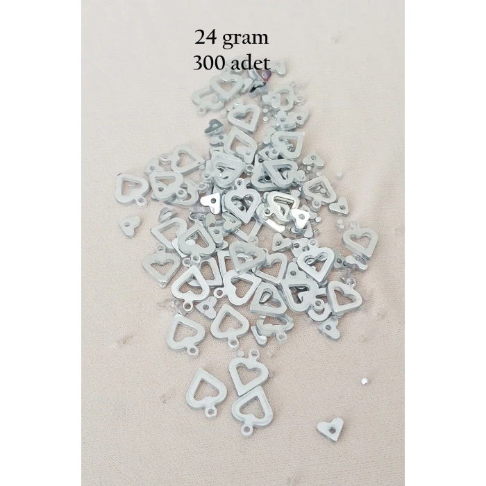 Oya Abiye Bileklik Kolye Pleksi Metalik Plastik Pul Gümüş Renk 24 gram 300 adet - BNC571