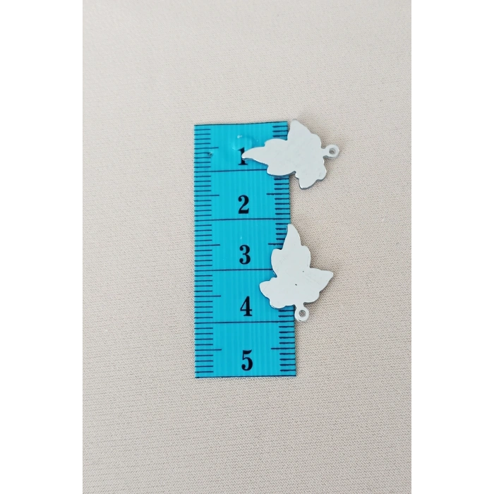 Oya Abiye Bileklik Kolye Pleksi Metalik Plastik Pul Gümüş Renk 24 gram 90 adet - BNC592