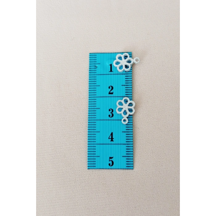 Oya Abiye Bileklik Kolye Pleksi Metalik Plastik Pul Gümüş Renk 8 gram 100 adet - BNC528