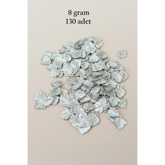Oya Abiye Bileklik Kolye Pleksi Metalik Plastik Pul Gümüş Renk 8 gram 130 adet - BNC507