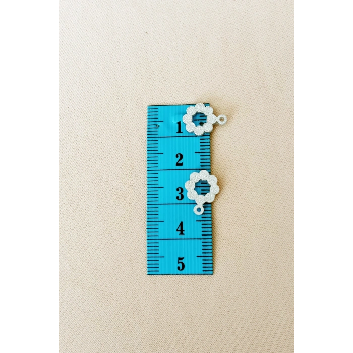 Oya Abiye Bileklik Kolye Pleksi Metalik Plastik Pul Gümüş Renk 8 gram 35 adet - BNC501