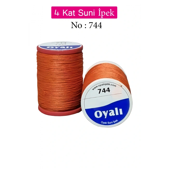 Oyalı 4 Kat Suni İpek İplik İğne Oyası Boncuk İpi Tığ Oyası No:744