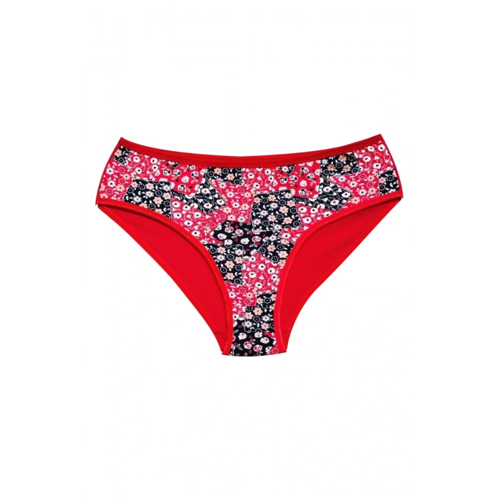 Pamuklu Geniş Kenarlı Likralı Desenli Bato Kadın Külot Desen 10