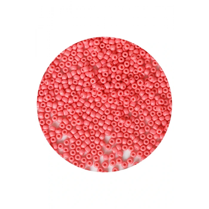 Pembe Renk 4 mm Yaklaşık 660 adet / 60 gram Cam Boncuk Oya Yazma Bileklik ve Kolye