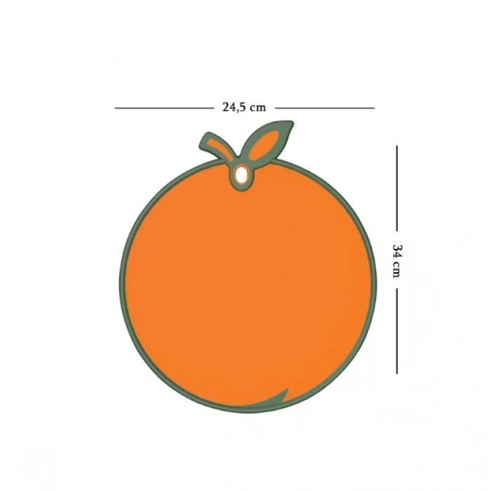Portakal Figürlü Kaydırmaz Kesme Tahtası Doğrama Panosu