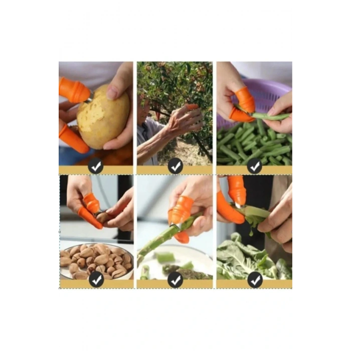 Pratik Baş Parmak Koruyucu Eldiven Sebze Meyve Soyucu Kesme Ayıklayıcı Silikon Aparat