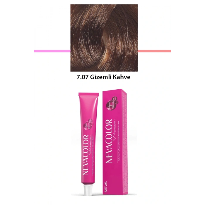 Premium 7.07 Gizemli Kahve - Kalıcı Krem Saç Boyası 50 g Tüp