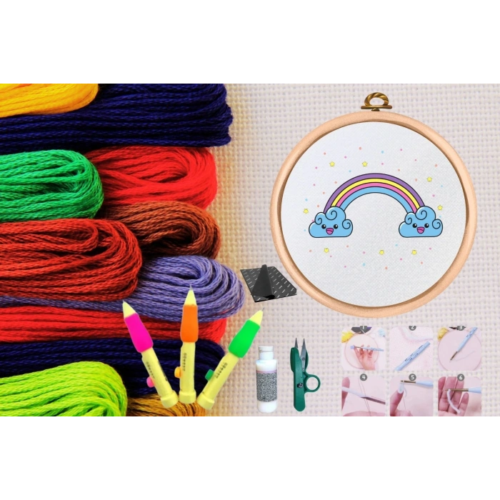 Punch Seti Nakış Seti Kasnaklı Kendin Yap Seti Seri 47