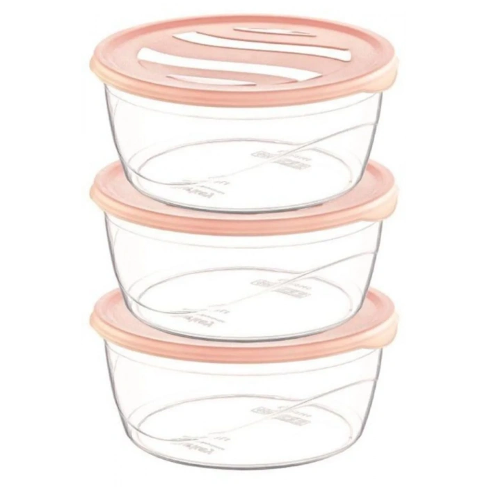 Saklama Kabı Karizma Yuvarlak 3lü No:2 Royaleks-ÇNK2149