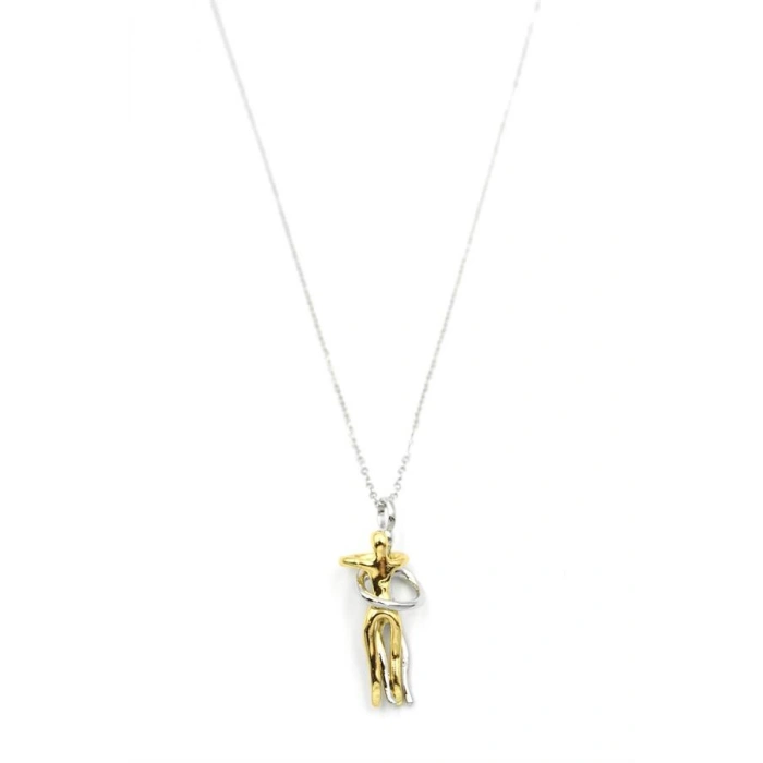 Sarılan Çift Kolye - Gümüş