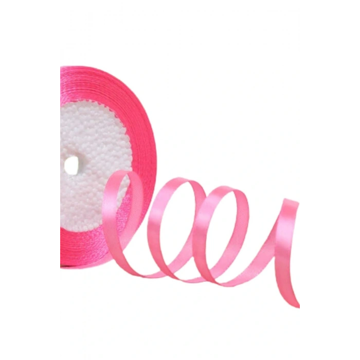 Saten Kurdele 6 mm Şeker Pembe 10 Metre