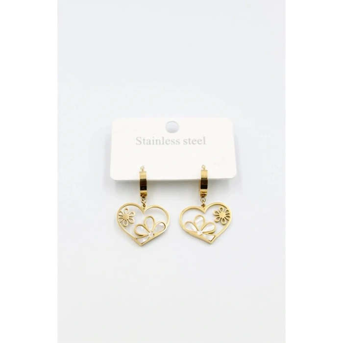 Sedef Çiçek Küpe - Altın