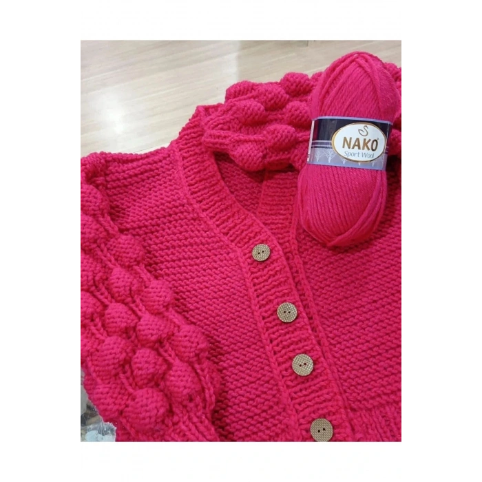 Sport Wool Atkı Bere Ceket Yelek Örgü İpi Yünü No: 193 Koyu Gri Melanj