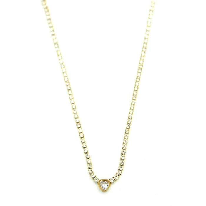 Su Yolu Kalp Kolye - Altın