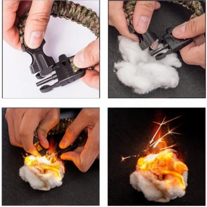 Survival Bileklik - Sos Multi Fonksiyonlu Hayatta Kalma Bilekliği