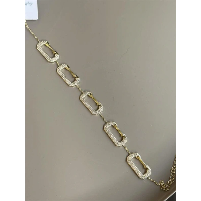 Taşlı Bileklik - Altın