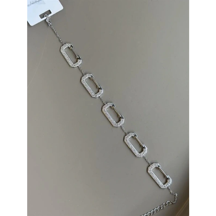 Taşlı Bileklik - Gümüş