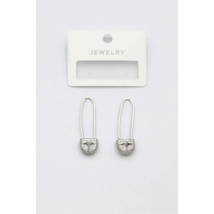 Taşlı Filkete Küpe - Gümüş