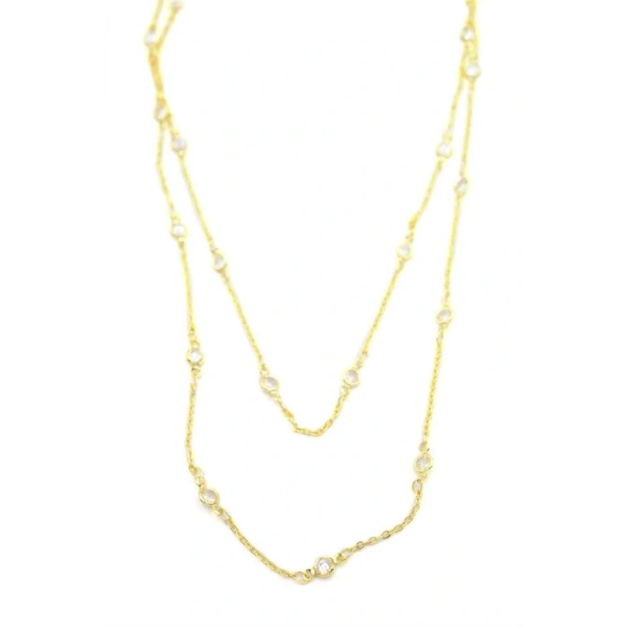 Taşlı Kolye - Altın