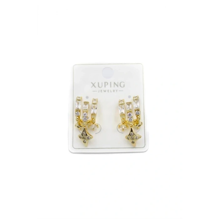 Taşlı Küpe - Altın