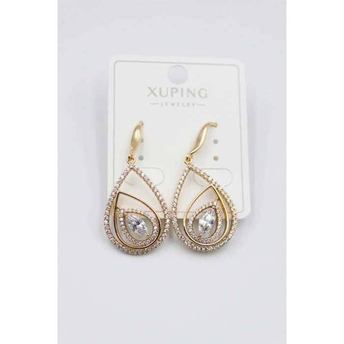 Taşlı Küpe - Altın