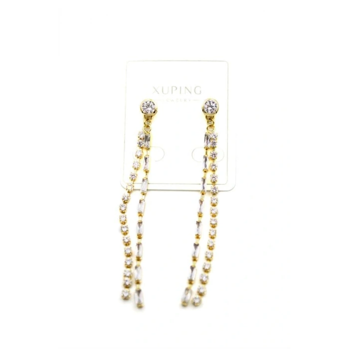 Taşlı Küpe - Altın