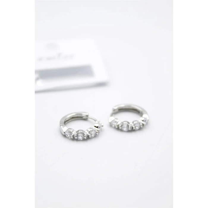 Taşlı Küpe - Gümüş