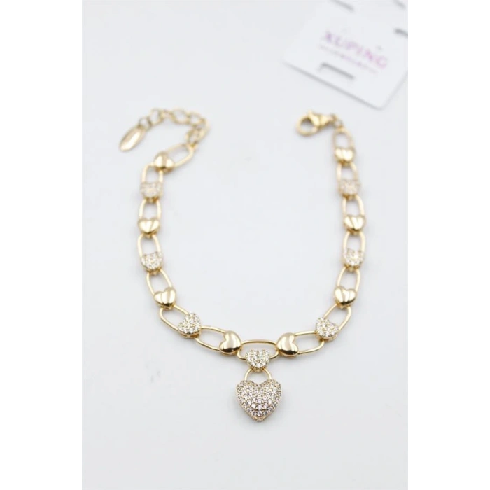 Taşlı Vip Bileklik - Rose