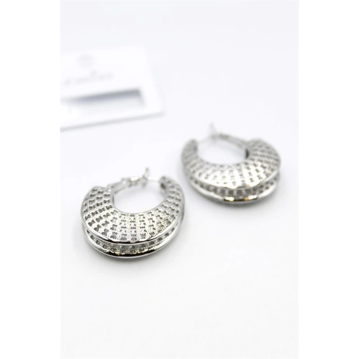 Telkari Halka Küpe - Gümüş